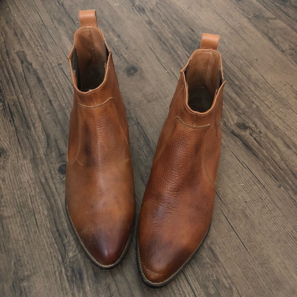 Brown Leather Booties